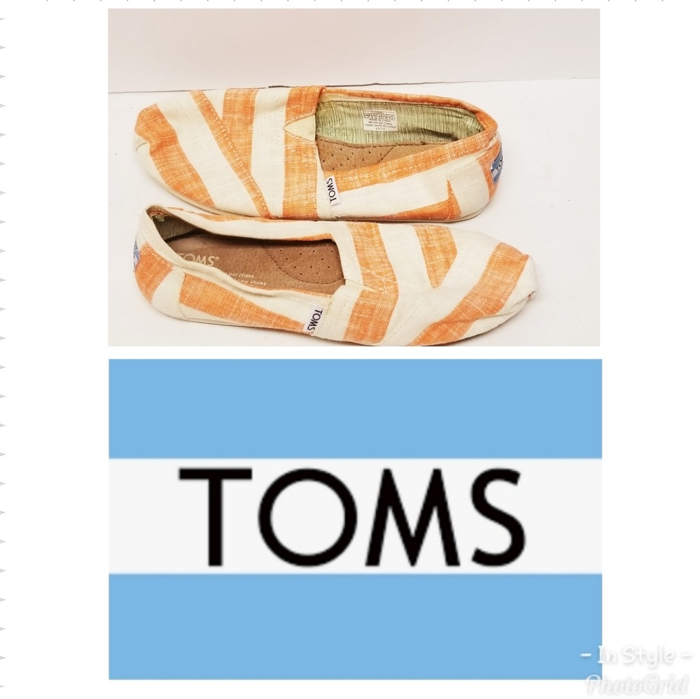 TOMS Classic Womens Striped Canavas Shoes